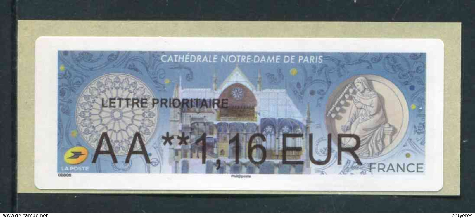 Timbre De Distributeur De 2020 "LETTRE PRIORITAIRE AA ** 1,16EUR - CATHEDRALE NOTRE-DAME DE PARIS" - 2010-... Viñetas De Franqueo Illustradas