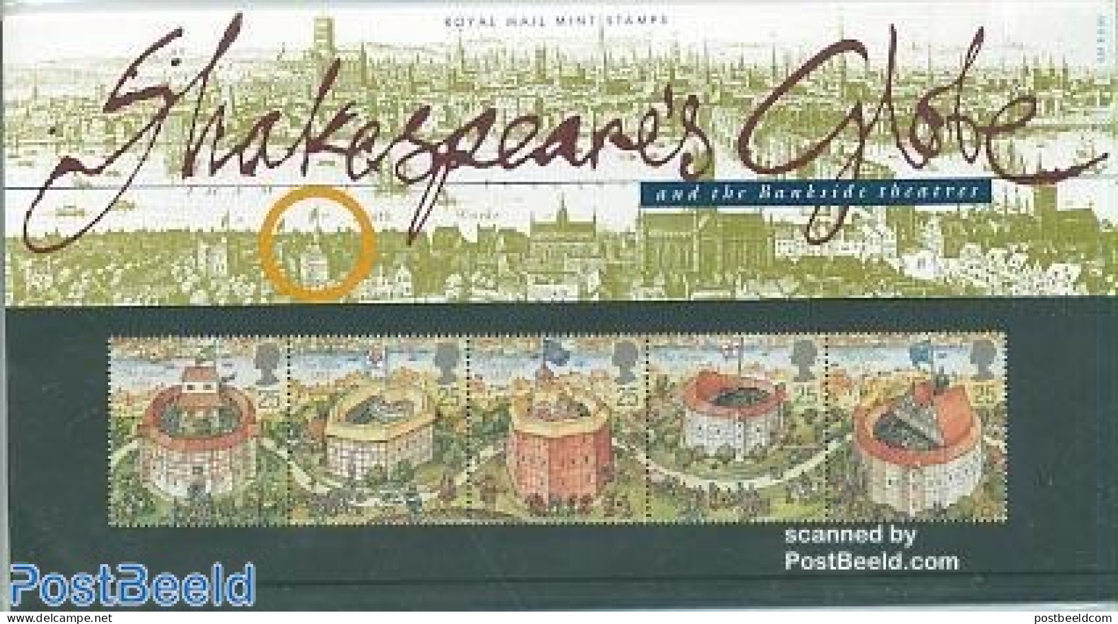 Great Britain 1995 Globe Theatre 5v Presentation Pack, Mint NH, Performance Art - Unused Stamps