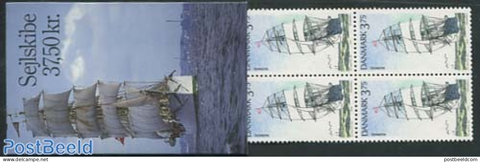 Denmark 1993 Ships Booklet, Mint NH, Transport - Stamp Booklets - Ships And Boats - Ongebruikt