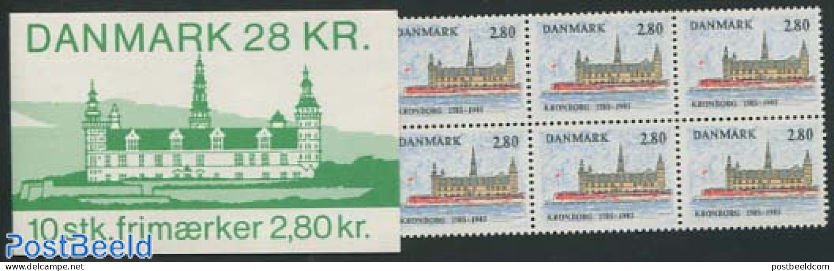 Denmark 1985 Kronborg Castle Booklet, Mint NH, Various - Stamp Booklets - Lighthouses & Safety At Sea - Art - Castles .. - Neufs