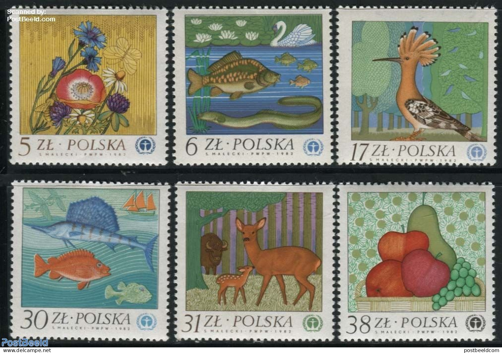 Poland 1983 Nature Conservation 6v, Mint NH, Nature - Animals (others & Mixed) - Birds - Deer - Environment - Fish - F.. - Nuovi