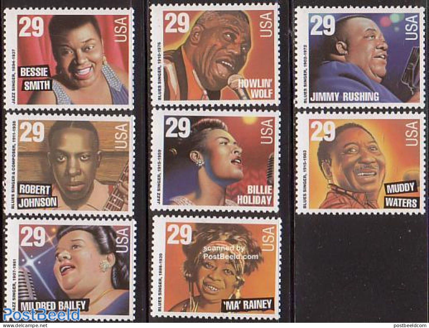 United States Of America 1994 Blues & Jazz 8v, Mint NH, Performance Art - Jazz Music - Music - Popular Music - Ungebraucht