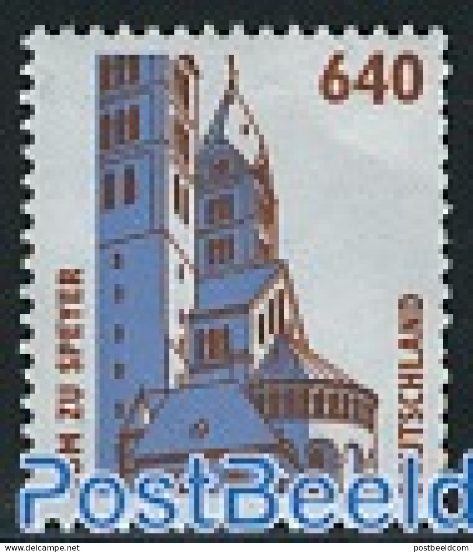 Germany, Federal Republic 1995 Coil Stamp With Number On Back-side 1v, Mint NH, Religion - Churches, Temples, Mosques,.. - Neufs
