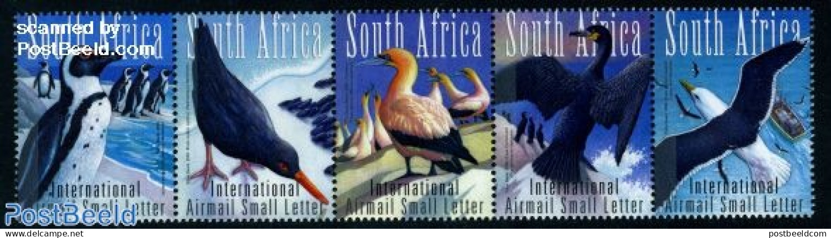South Africa 2009 Sea & Coastal Birds 5v [::::], Mint NH, Nature - Transport - Birds - Ships And Boats - Neufs