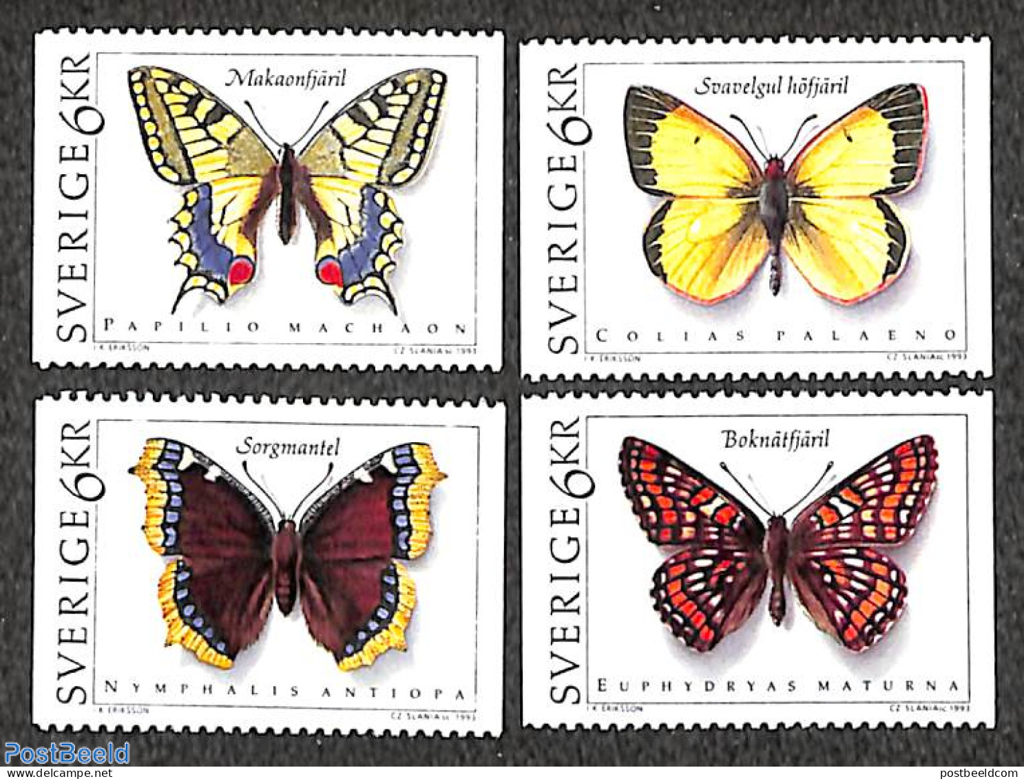 Sweden 1993 Butterflies 4v, Mint NH, Nature - Butterflies - Ongebruikt