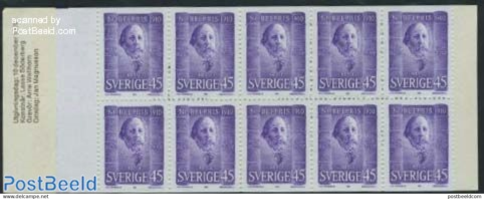 Sweden 1970 NOBEL PRIZE WINNERS BOOKL, Mint NH, History - Nobel Prize Winners - Stamp Booklets - Art - Authors - Neufs