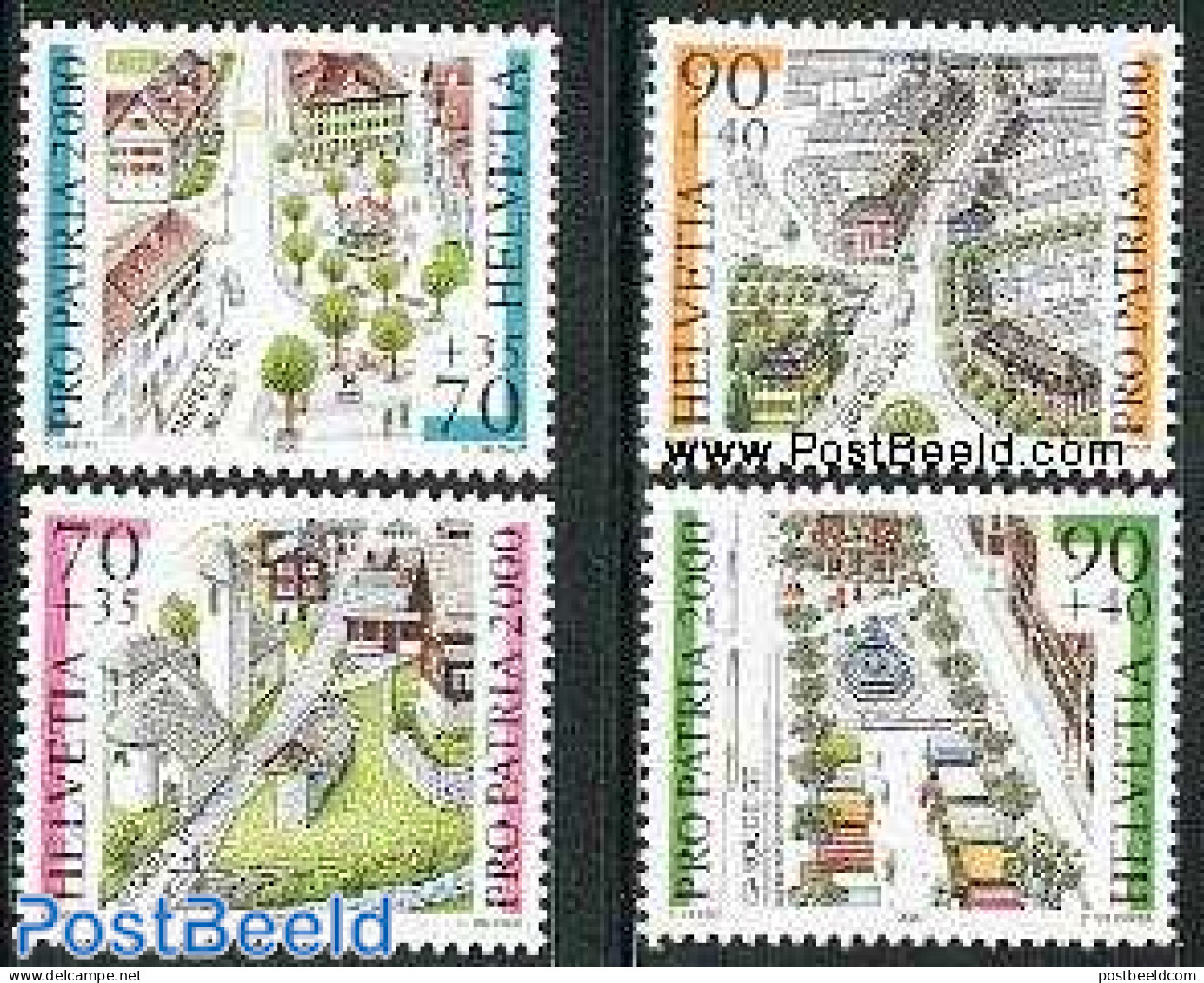 Switzerland 2000 Pro Patria 4v, Mint NH, Religion - Churches, Temples, Mosques, Synagogues - Ungebraucht
