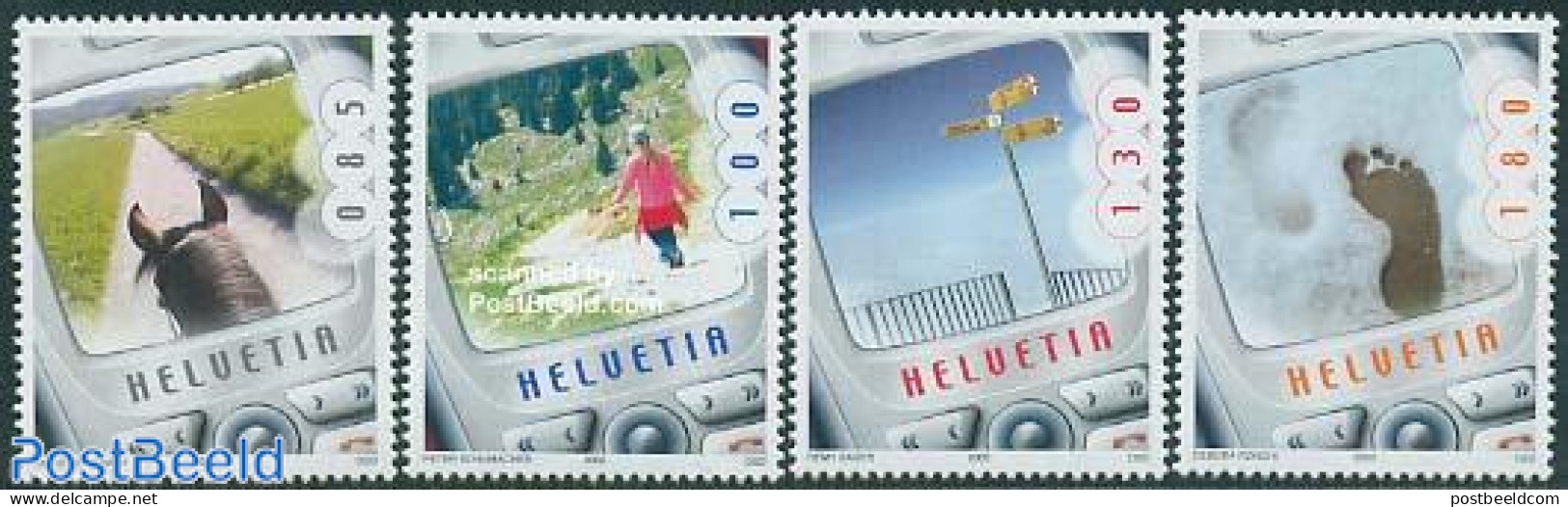 Switzerland 2005 MMS Stamps 4v, Mint NH, Nature - Science - Horses - Telephones - Ungebraucht