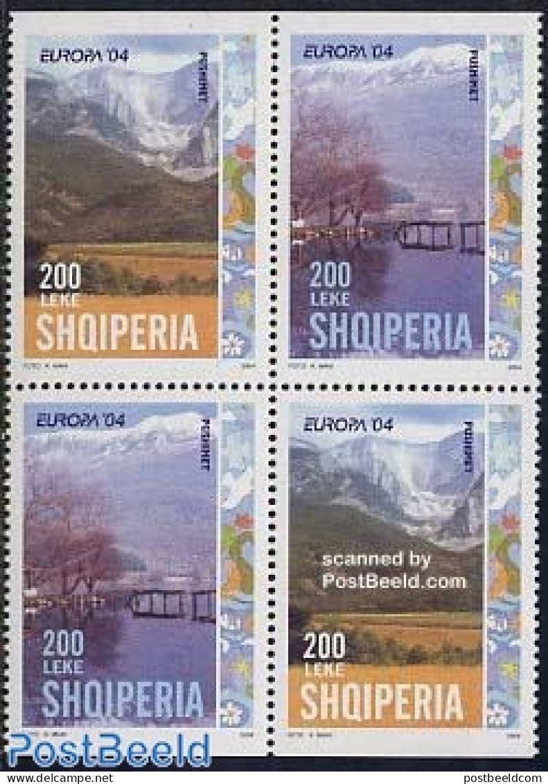 Albania 2004 Europa 2x2v [+] From Booklets, Mint NH, History - Sport - Europa (cept) - Mountains & Mountain Climbing - Escalada