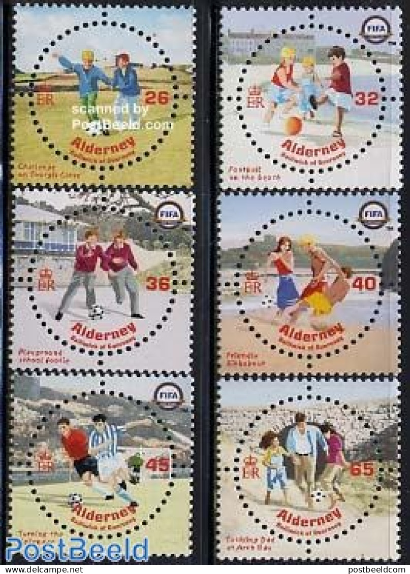 Alderney 2004 100 Years Fifa 6v, Mint NH, Sport - Various - Football - Round-shaped Stamps - Alderney