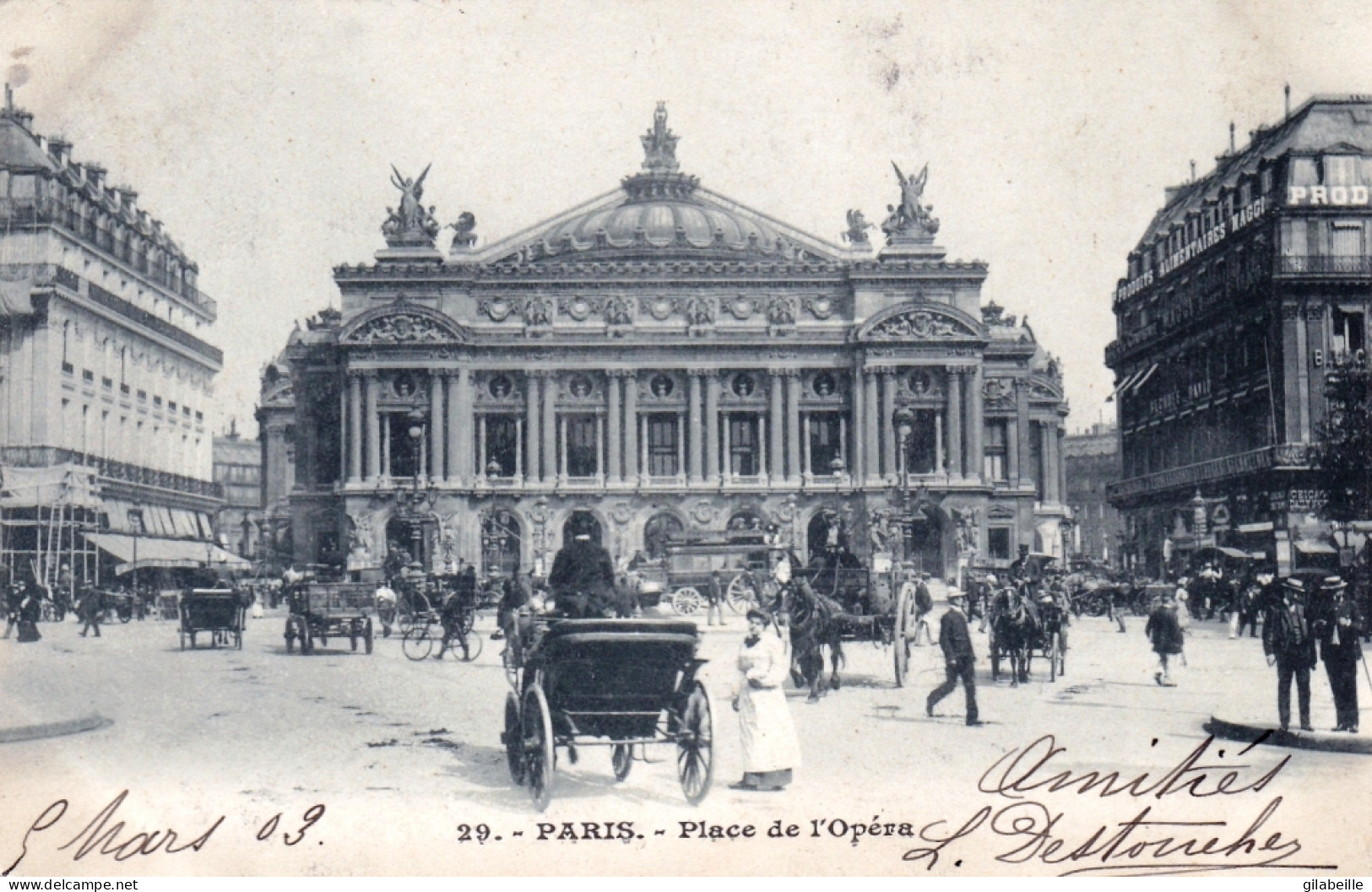 75 - PARIS 02  - La Place De L Opera - 1903 - Arrondissement: 02