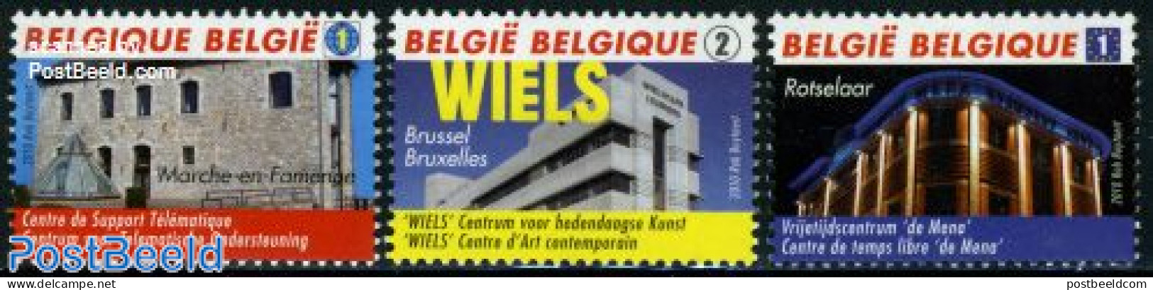 Belgium 2010 New Life In Breweries 3v, Mint NH, Art - Architecture - Modern Architecture - Nuevos