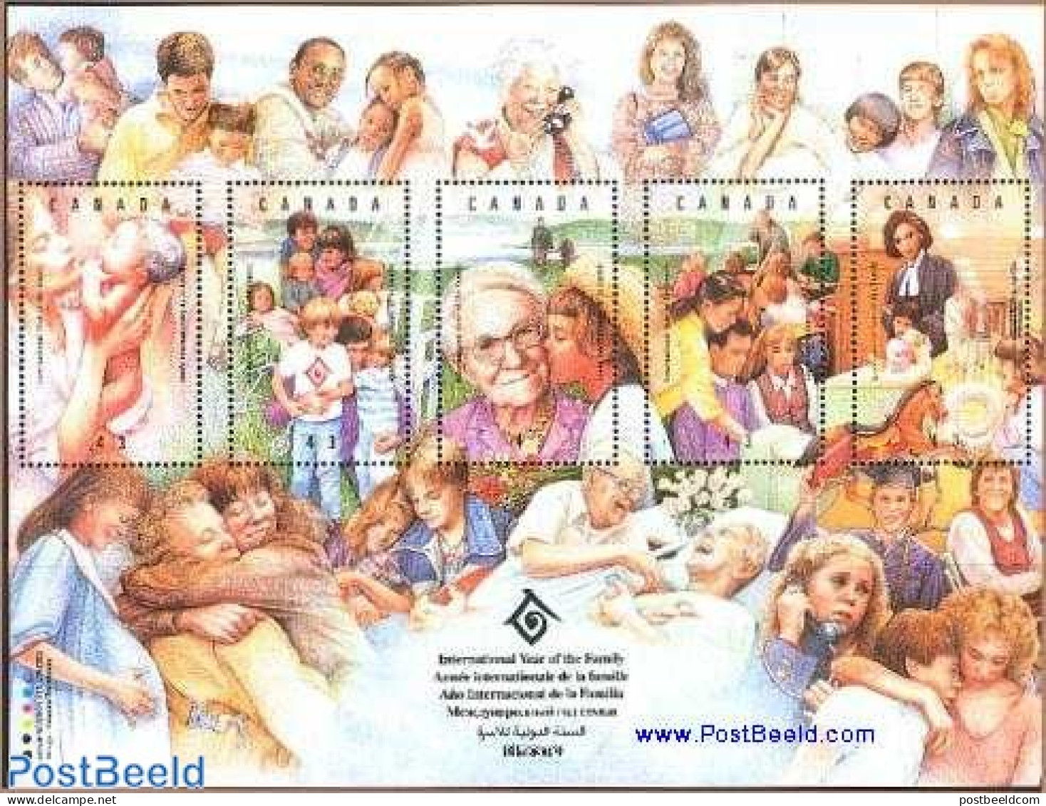 Canada 1993 Int. Family Year S/s, Mint NH - Unused Stamps