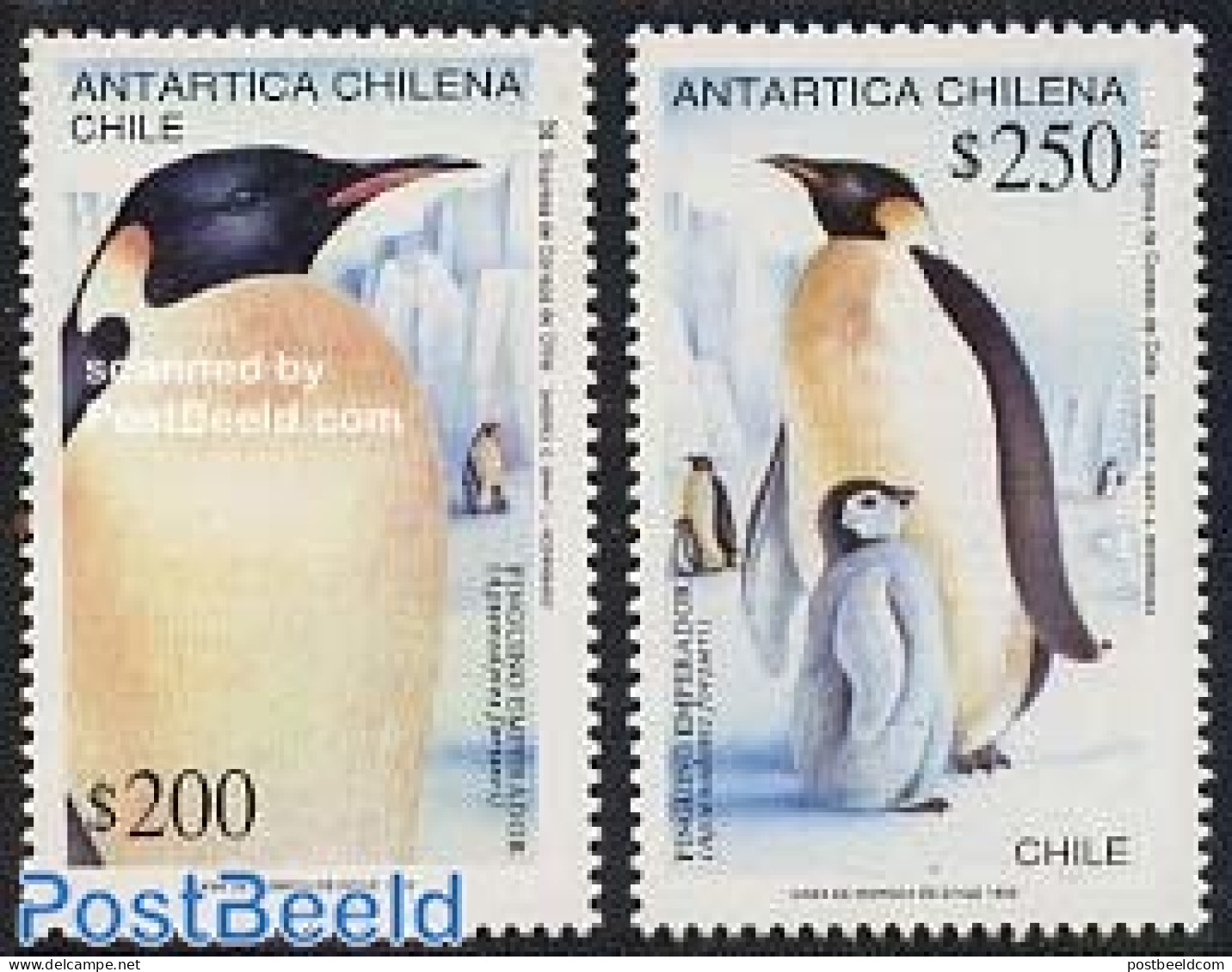 Chile 1992 Antarctica 2v, Mint NH, Nature - Science - Birds - Penguins - The Arctic & Antarctica - Cile