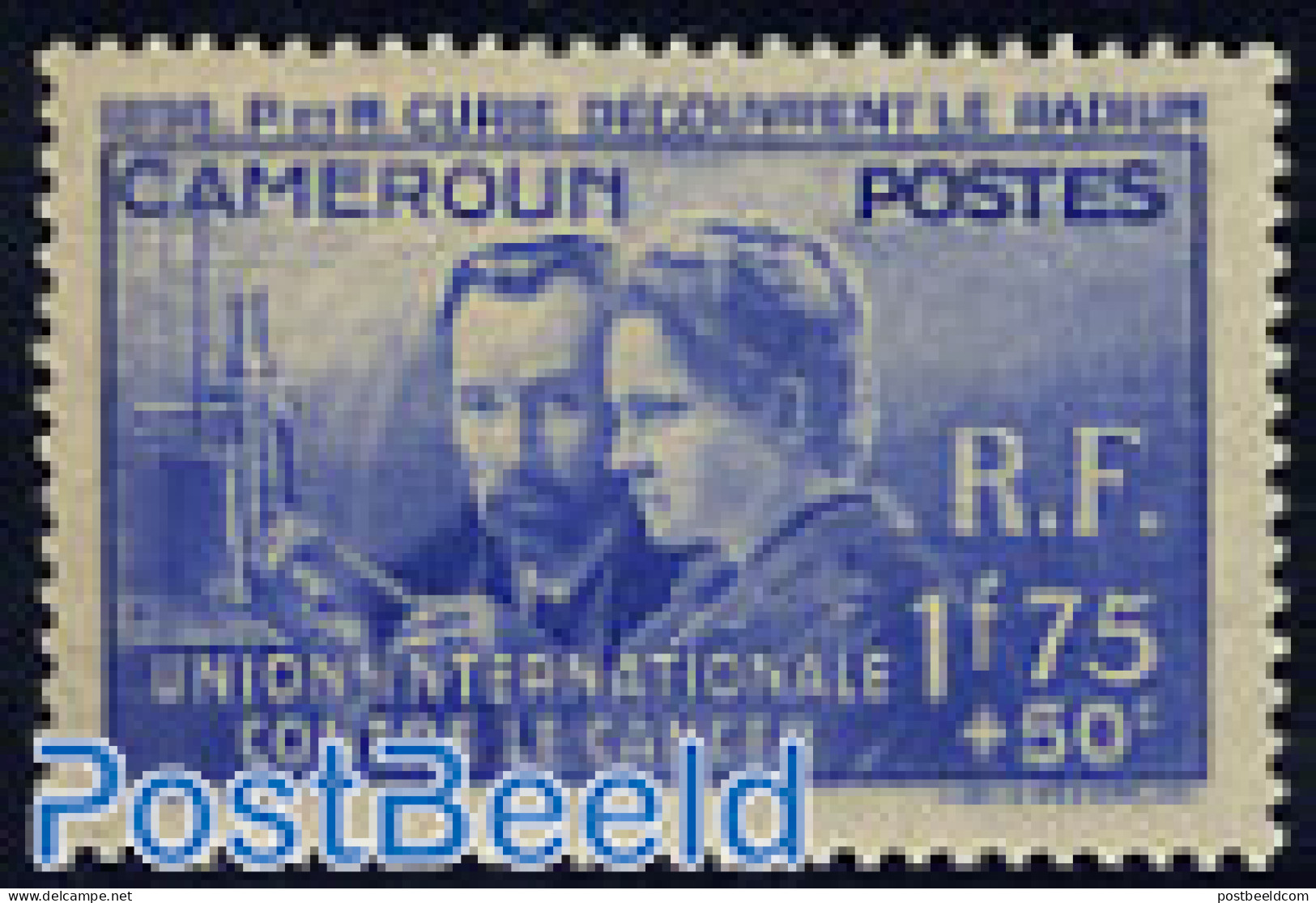 Cameroon 1938 Discovery Of Radium 1v, Mint NH, Health - History - Science - Health - Nobel Prize Winners - Physicians - Nobel Prize Laureates