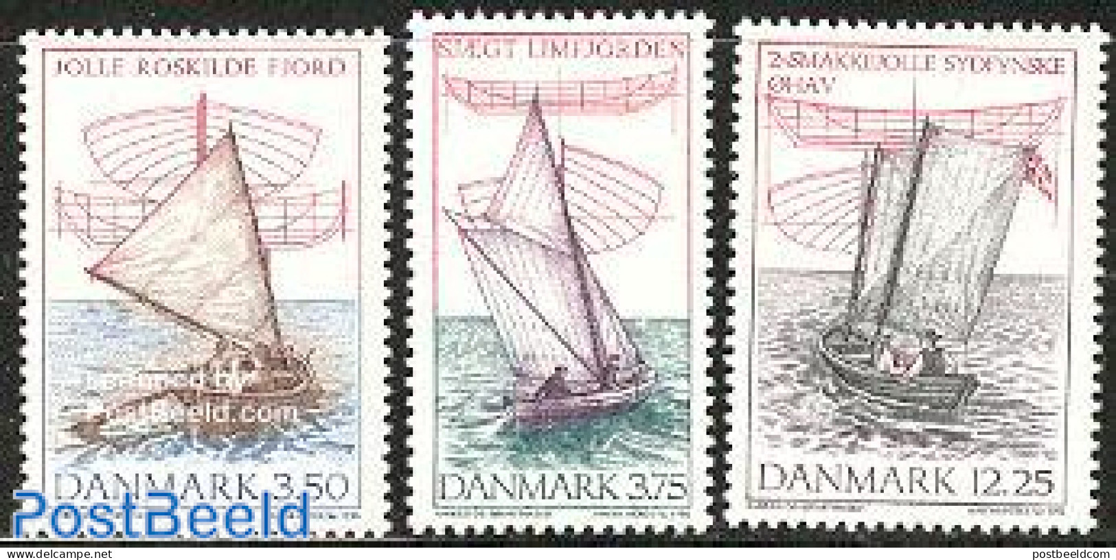Denmark 1996 Wooden Ships 3v, Mint NH, Transport - Ships And Boats - Ungebraucht