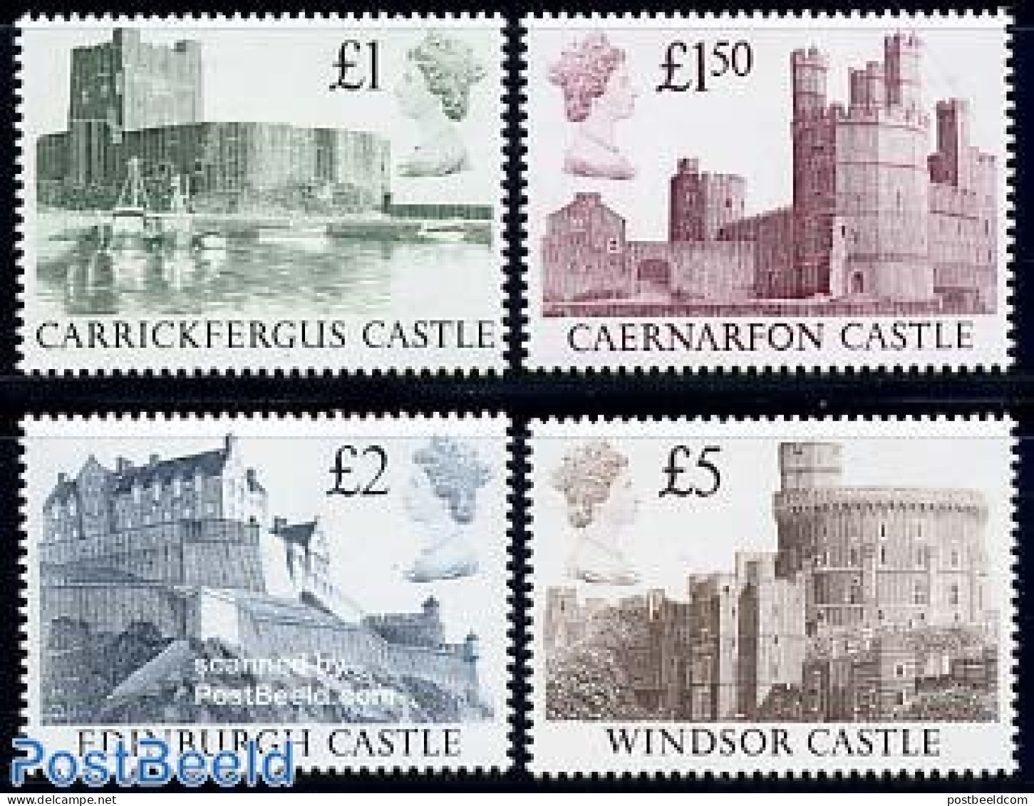 Great Britain 1988 Definitives, Castles 4v, Mint NH, Art - Castles & Fortifications - Unused Stamps