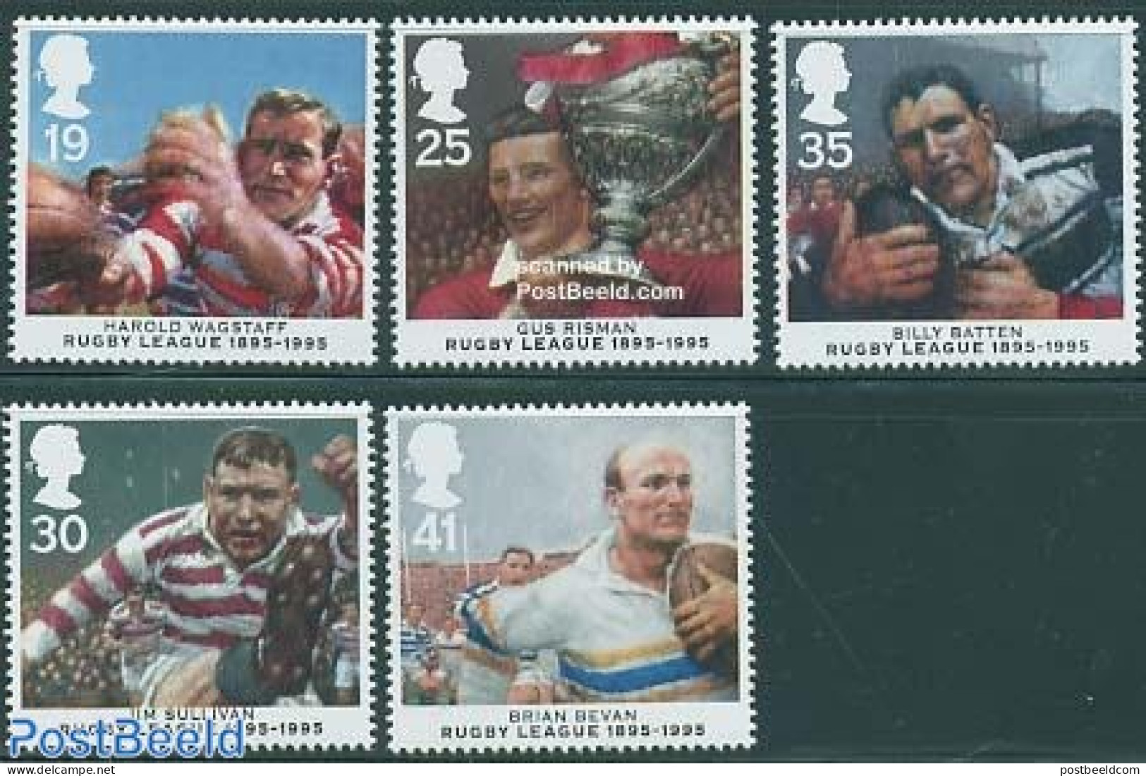 Great Britain 1995 Rugby 5v, Mint NH, Sport - Rugby - Sport (other And Mixed) - Other & Unclassified