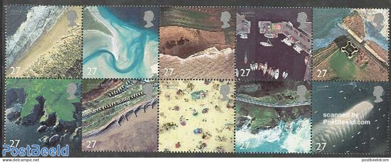 Great Britain 2002 Coast Lines 10v [++++], Mint NH, Transport - Various - Automobiles - Ships And Boats - Tourism - Ar.. - Unused Stamps
