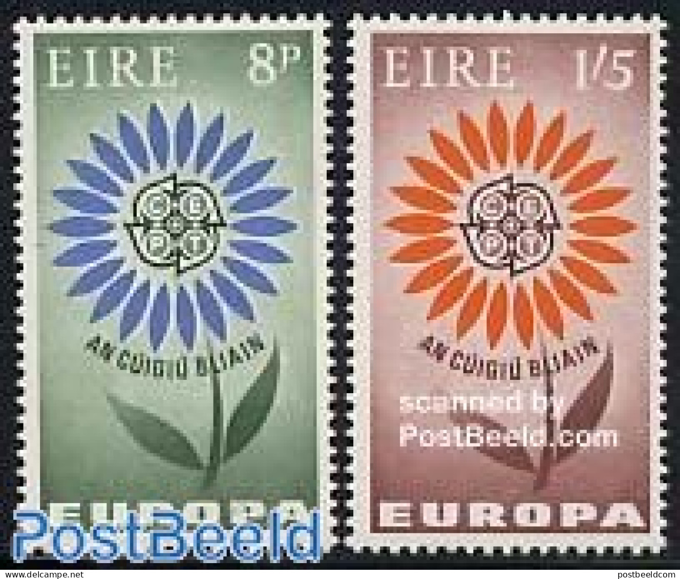 Ireland 1964 Europa 2v, Mint NH, History - Europa (cept) - Ungebraucht