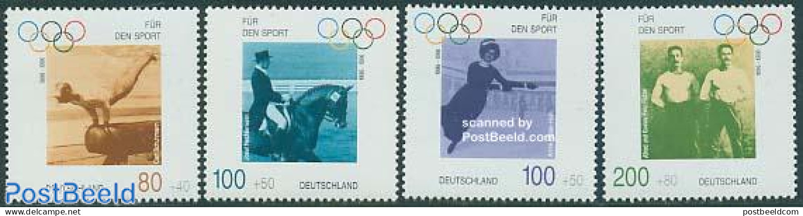Germany, Federal Republic 1996 Olympic Centenary 4v, Mint NH, Nature - Sport - Horses - Gymnastics - Olympic Games - S.. - Nuevos