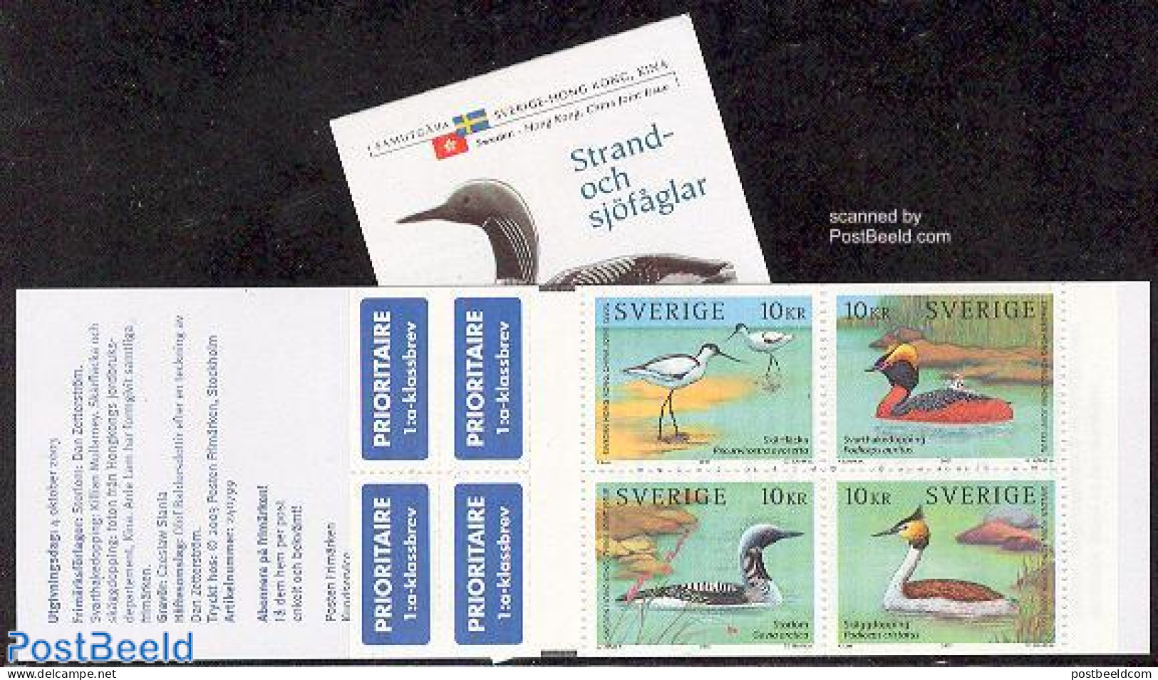 Sweden 2003 Birds 4v In Booklet, Joint Issue Hong Kong, Mint NH, Nature - Various - Birds - Ducks - Stamp Booklets - J.. - Ongebruikt