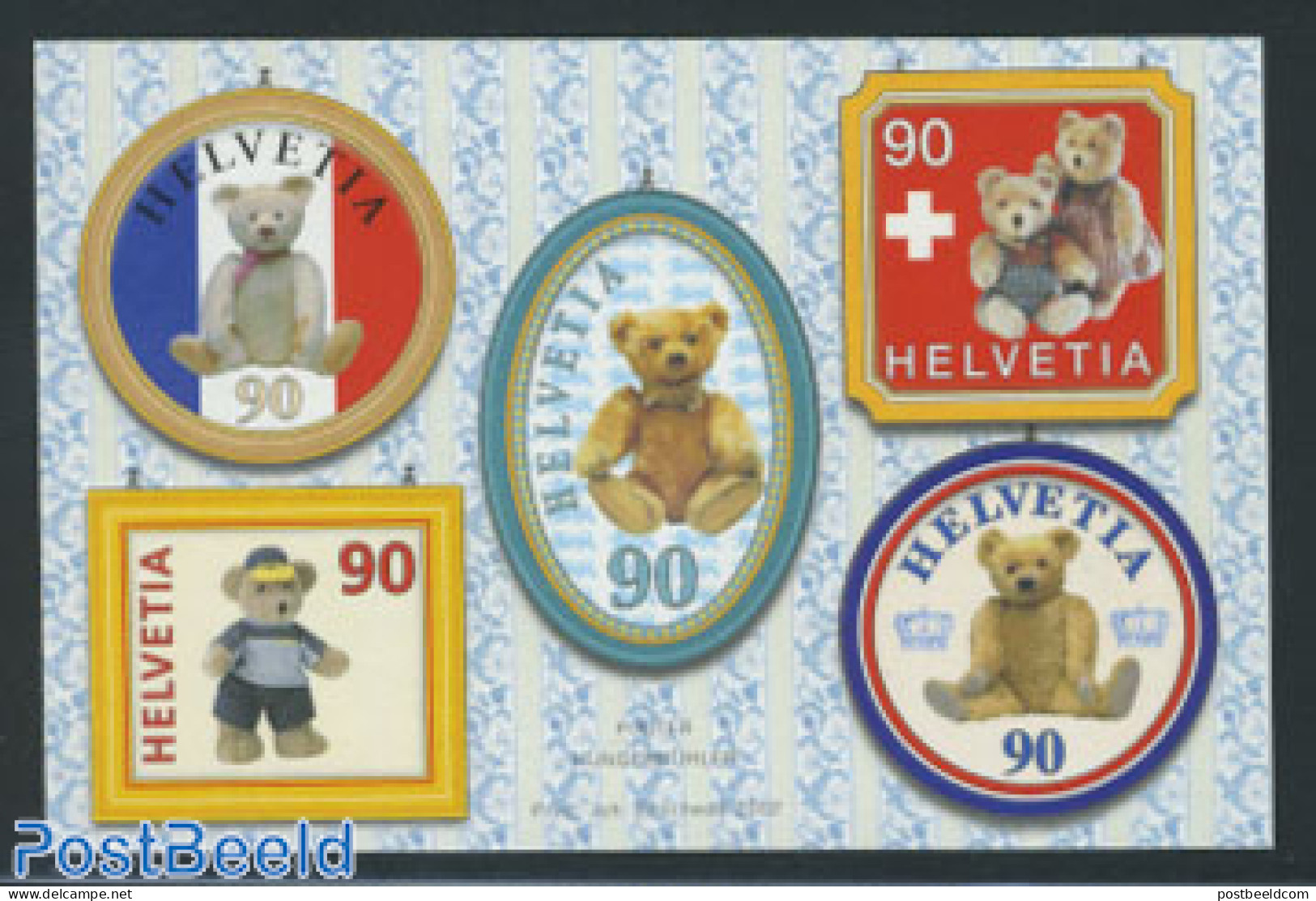 Switzerland 2002 Teddy Bears 5v S-a, Mint NH, Nature - Various - Bears - Teddy Bears - Nuevos