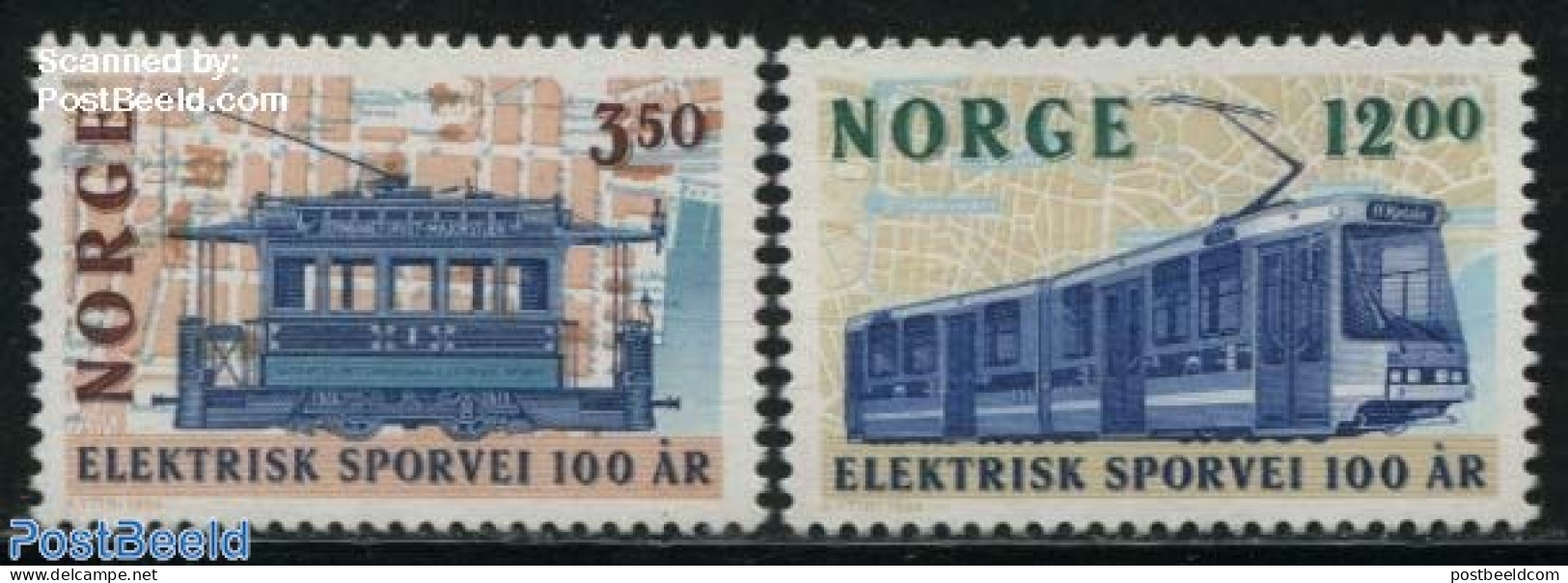 Norway 1994 Tramways 2v, Mint NH, Transport - Railways - Trams - Ungebraucht