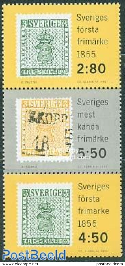 Sweden 1992 Famous Stamps 3v, Mint NH, Stamps On Stamps - Nuevos