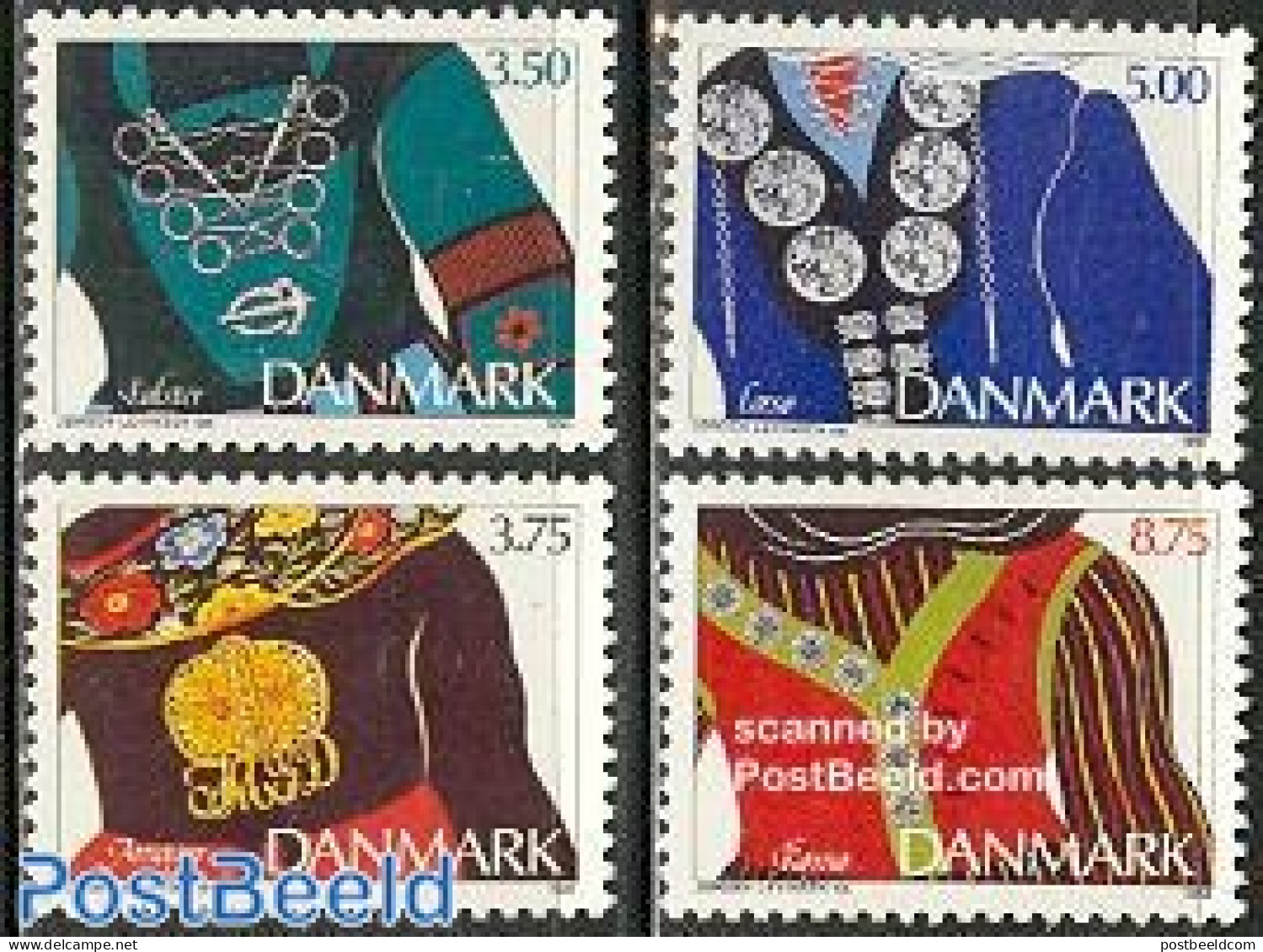 Denmark 1993 Costume Jewelry 4v, Mint NH, Various - Costumes - Nuevos