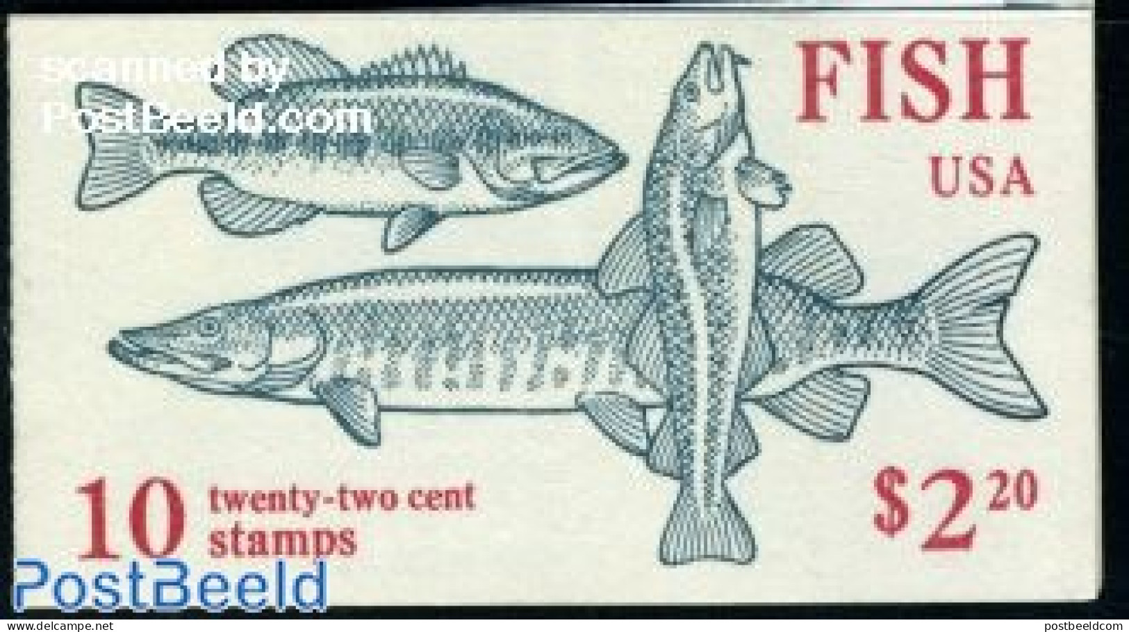 United States Of America 1986 Fish Booklet, Mint NH, Nature - Fish - Stamp Booklets - Unused Stamps