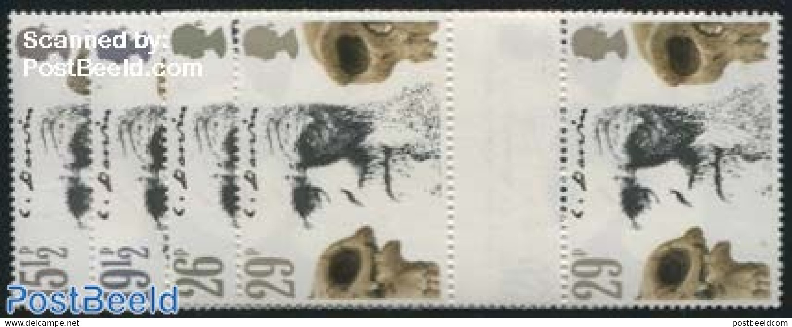 Great Britain 1982 Darwin 4v, Gutterpairs, Mint NH, Nature - Birds - Reptiles - Turtles - Unused Stamps