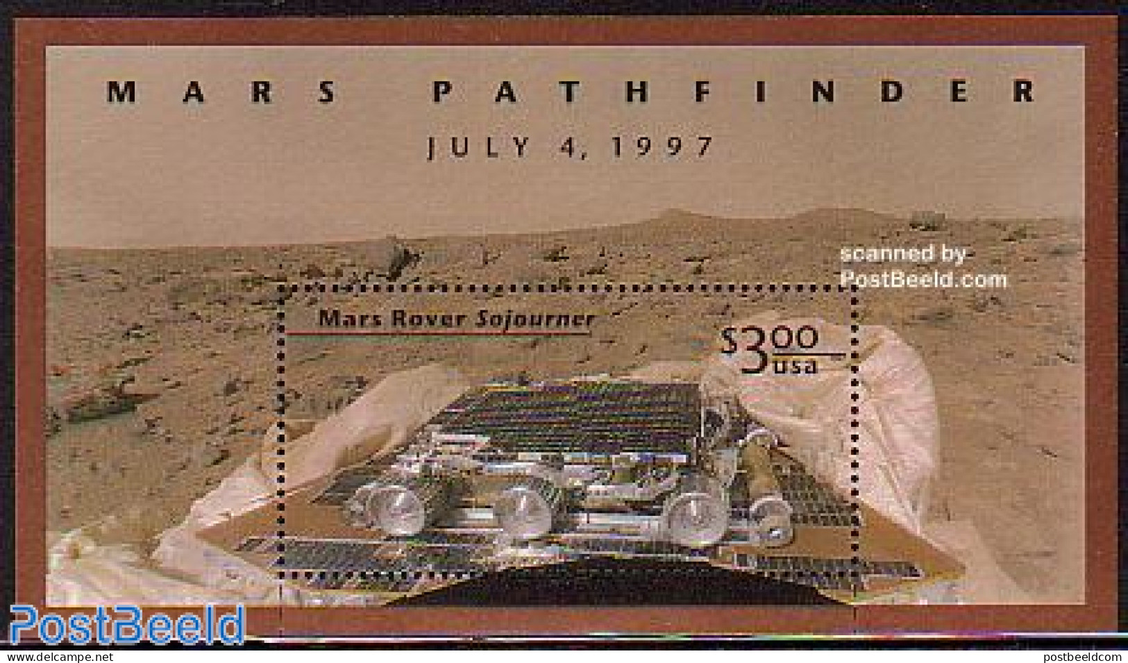 United States Of America 1997 Mars Pathfinder S/s, Mint NH, Transport - Space Exploration - Neufs