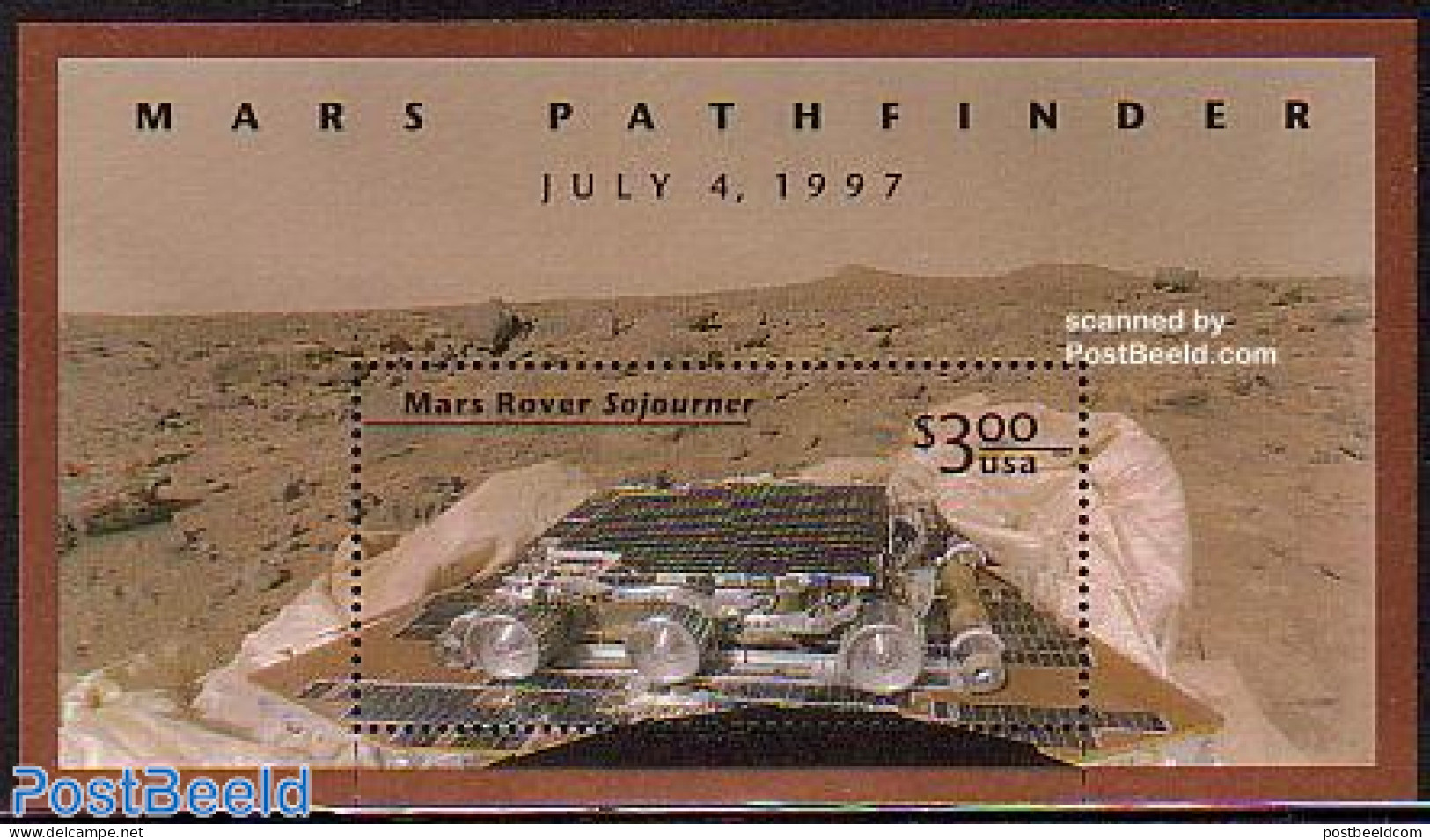 United States Of America 1997 Mars Pathfinder S/s, Mint NH, Transport - Space Exploration - Nuovi