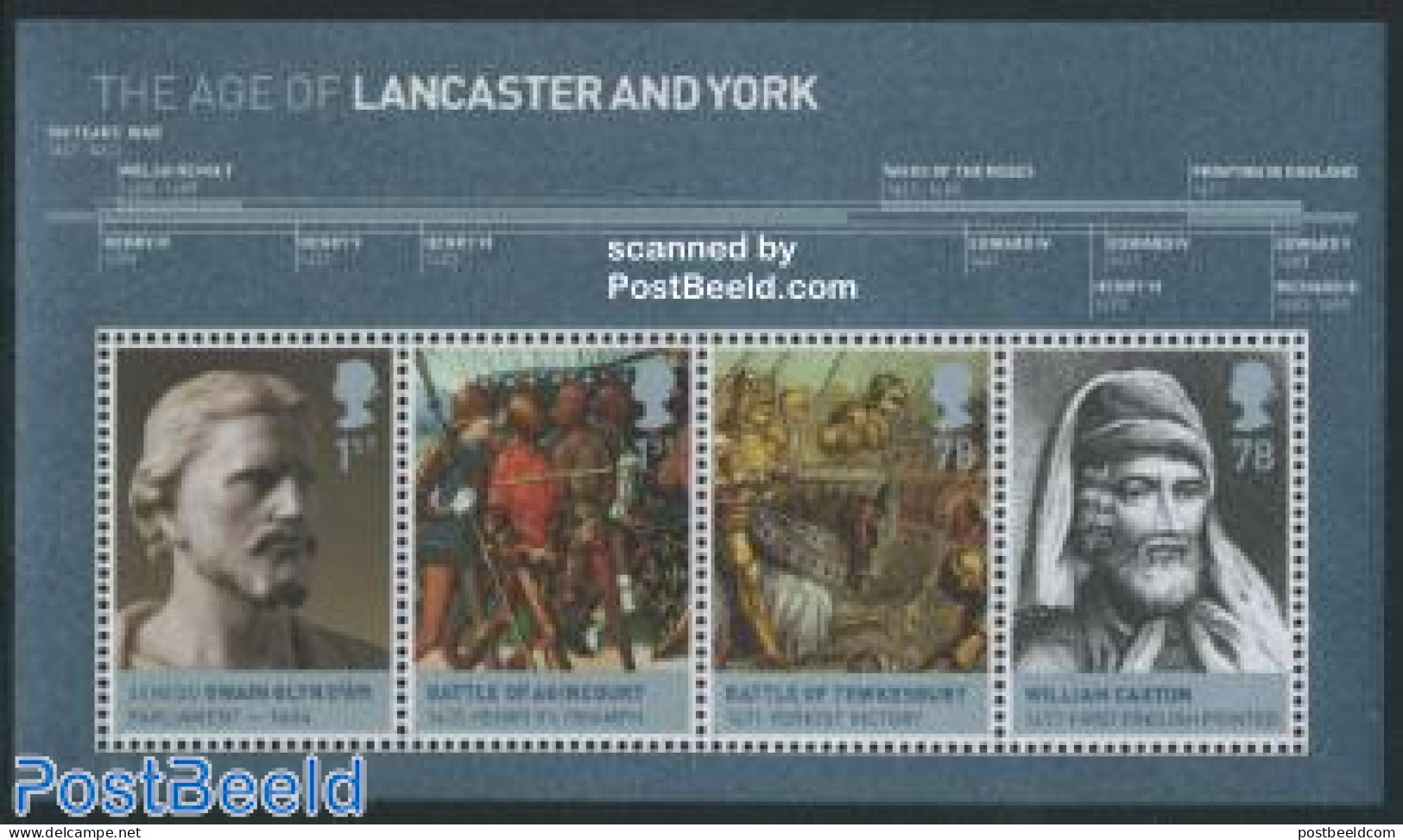 Great Britain 2008 Lancaster & York S/s, Mint NH, History - Kings & Queens (Royalty) - Knights - Unused Stamps