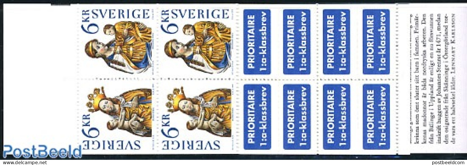 Sweden 1999 Christmas Booklet, Mint NH, Religion - Christmas - Stamp Booklets - Neufs