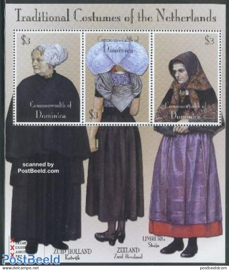 Dominica 2002 Dutch Costumes S/s, Mint NH, History - Various - Netherlands & Dutch - Costumes - Geografia