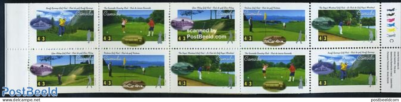 Canada 1995 Golf Sport 2x5v In Booklet, Mint NH, Sport - Golf - Sport (other And Mixed) - Ungebraucht