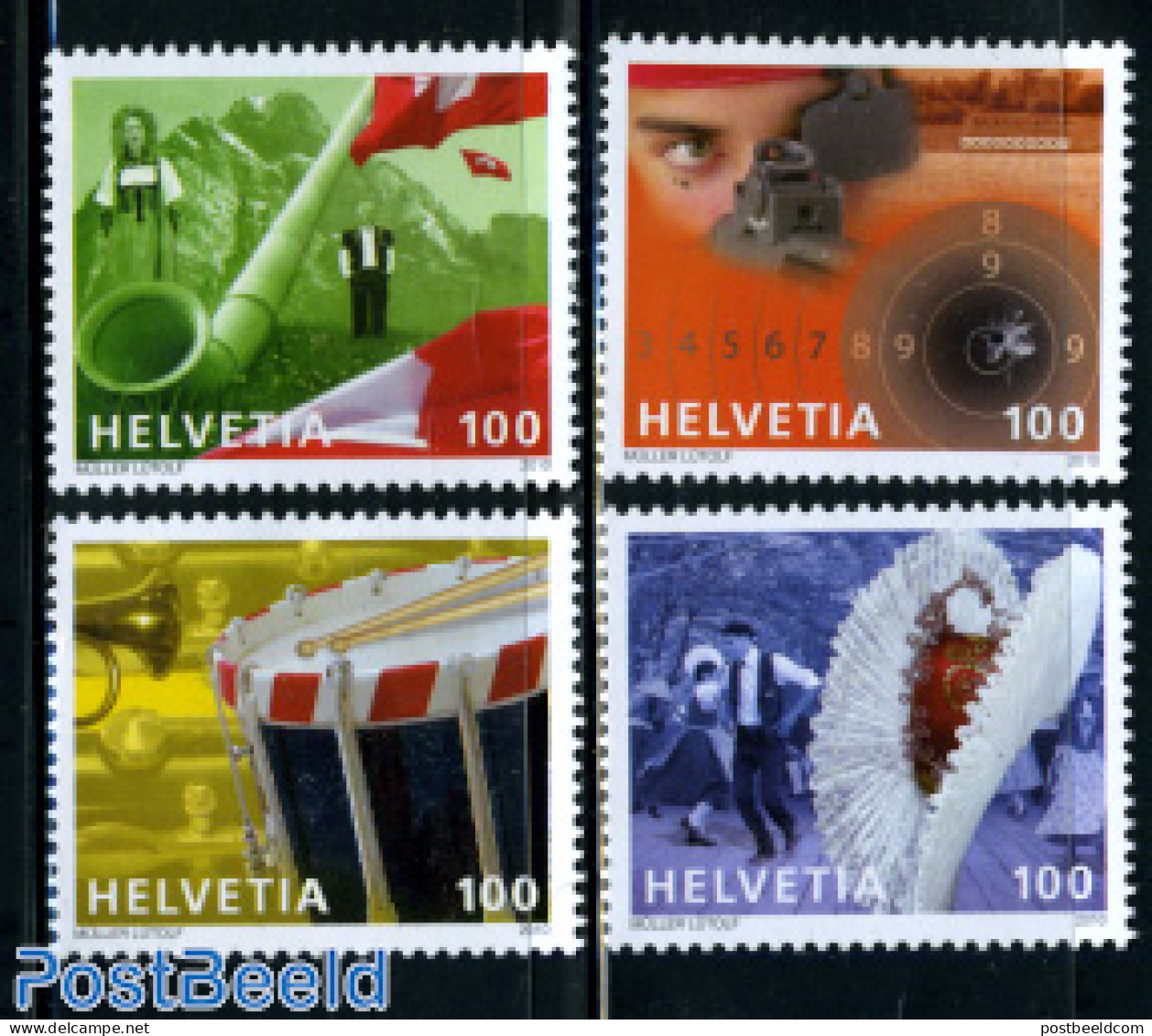 Switzerland 2010 Traditions 4v, Mint NH, Performance Art - Sport - Various - Dance & Ballet - Music - Mountains & Moun.. - Unused Stamps