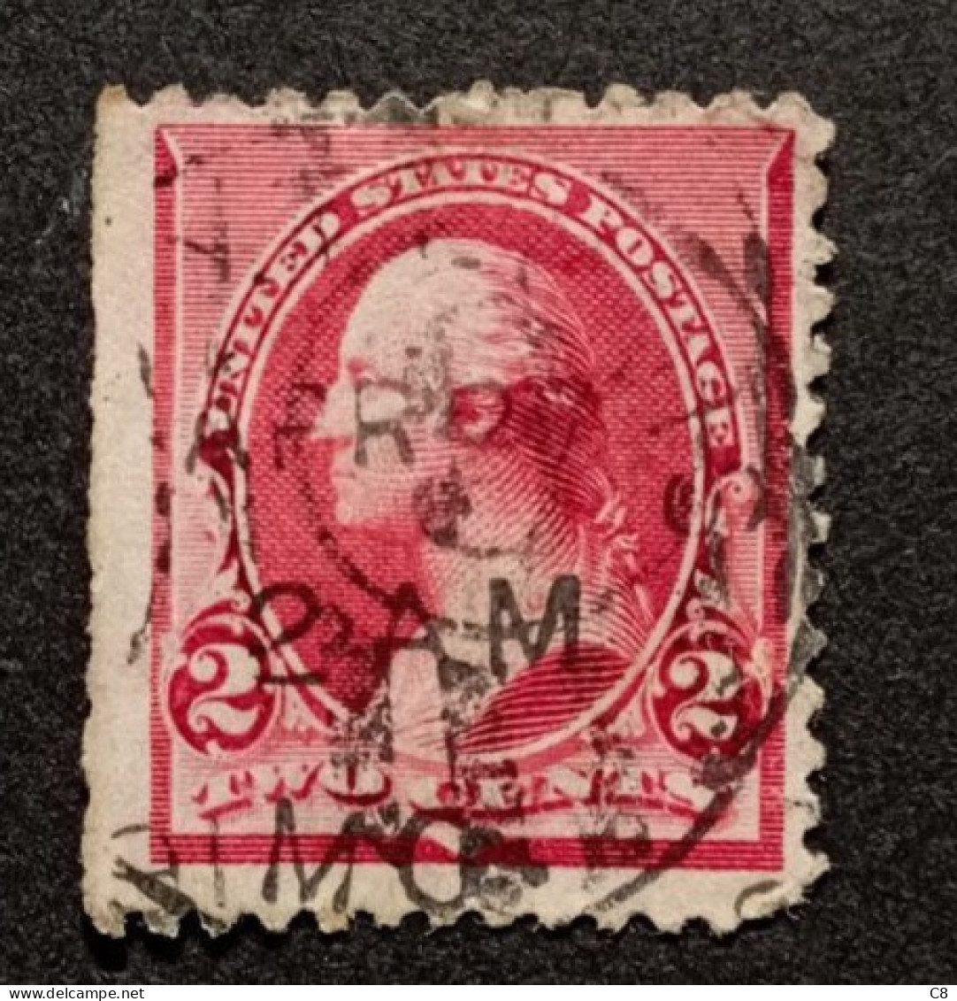 USA George Washington 1890 2 Cents Rouge Carmin - Used Stamps