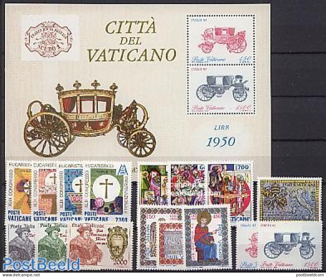 Vatican 1985 Year Set 1985 (16v+1s/s), Mint NH - Unused Stamps