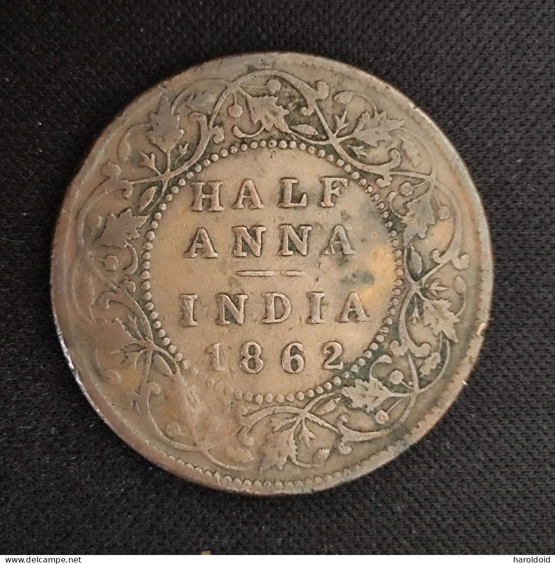 INDE ANGLAISE - 1/2 ANNA VICTORIA 1862 A/I - 30,7 Mm - Colonies