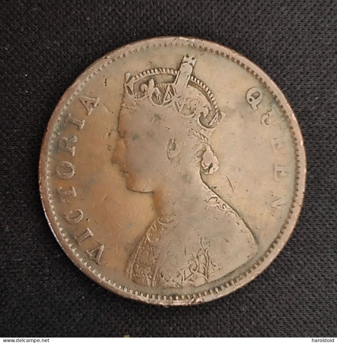 INDE ANGLAISE - 1/2 ANNA VICTORIA 1862 A/I - 30,7 Mm - Colonie