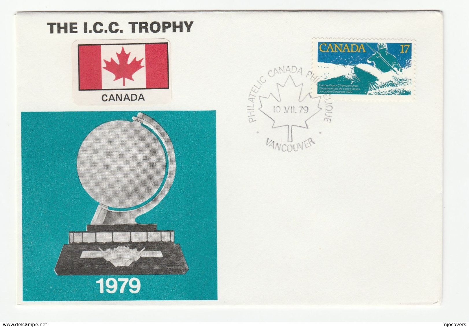 1979 CANADA  ICC CRICKET  COVER Stamps - Cricket