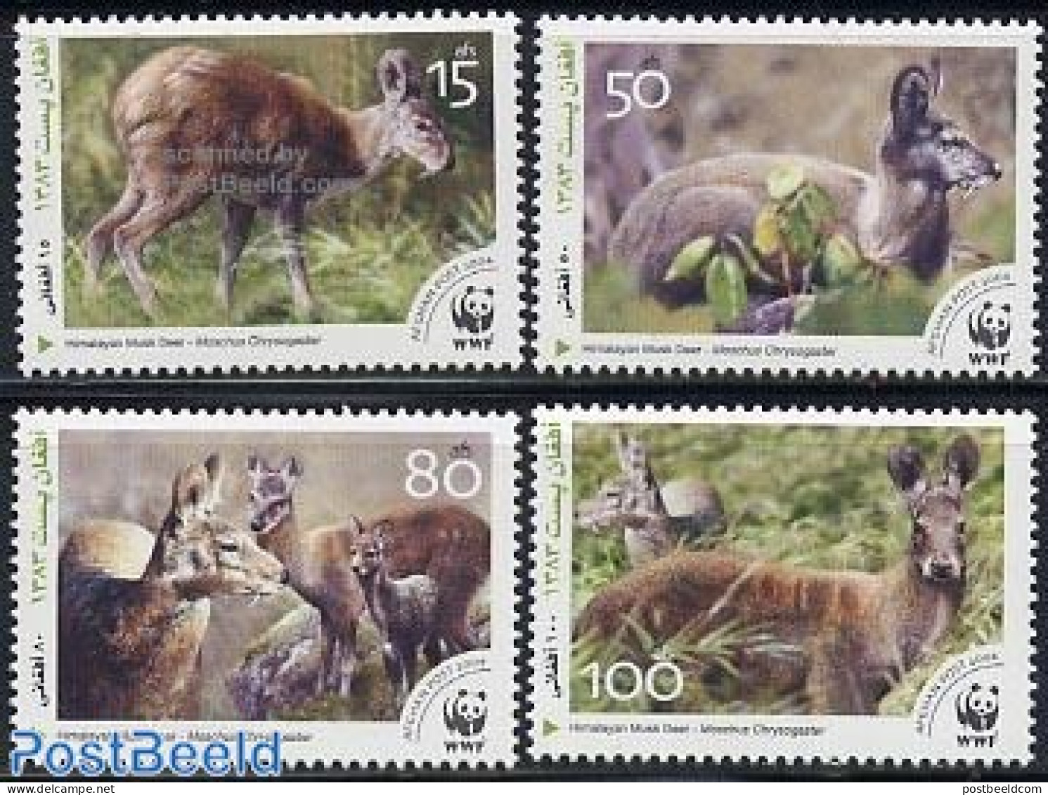Afghanistan 2004 WWF, Himalayan Musk Deer 4v, Mint NH, Nature - Animals (others & Mixed) - Deer - World Wildlife Fund .. - Afghanistan