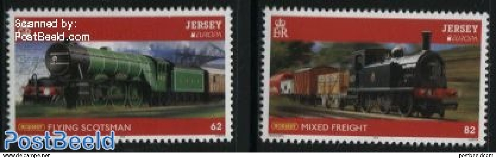 Jersey 2015 Model Trains 2v, Only Europa, Mint NH, History - Transport - Various - Europa (cept) - Railways - Toys & C.. - Trenes