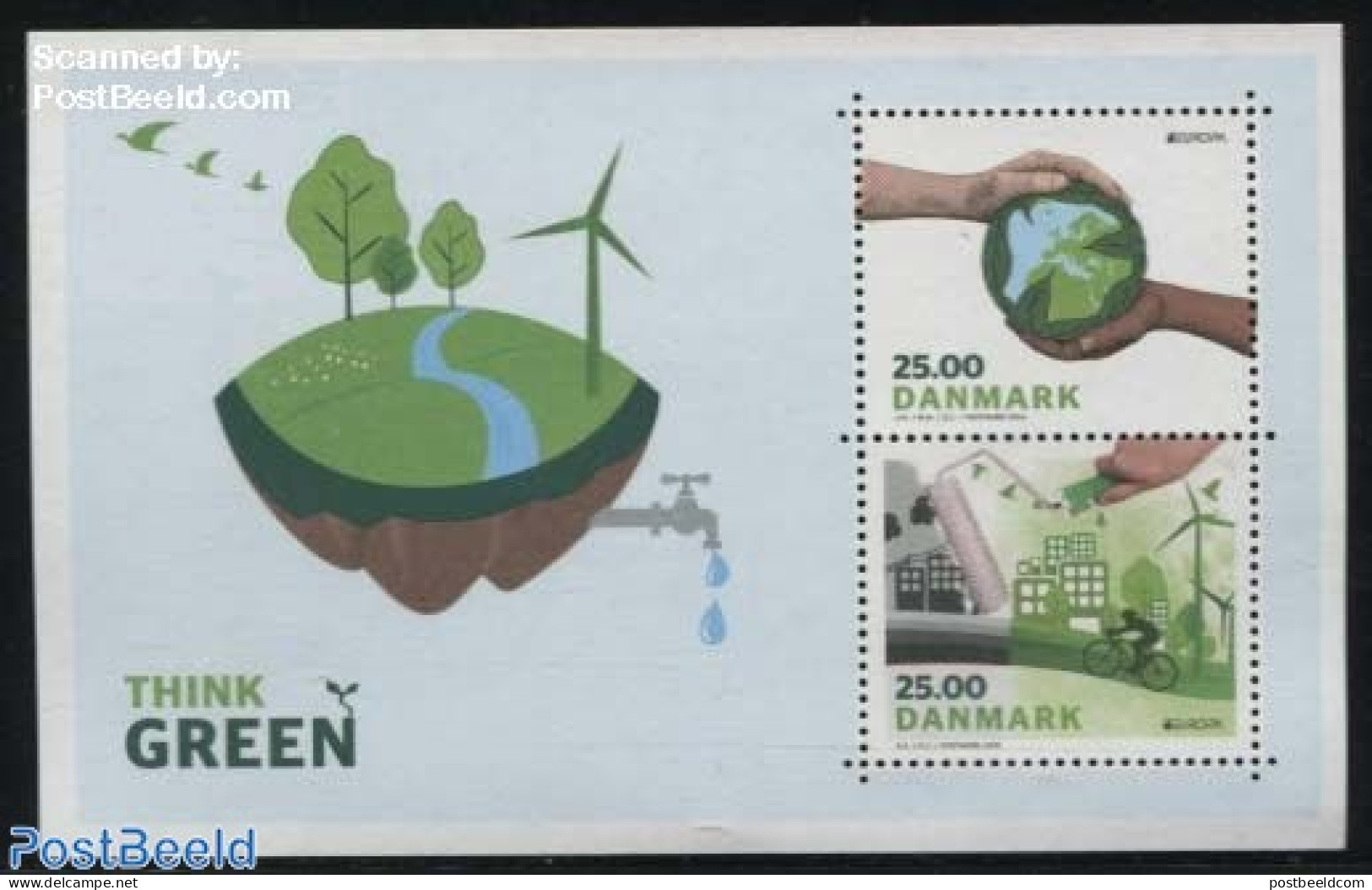Denmark 2016 Europa, Think Green S/s, Mint NH, History - Nature - Sport - Various - Europa (cept) - Environment - Cycl.. - Nuovi