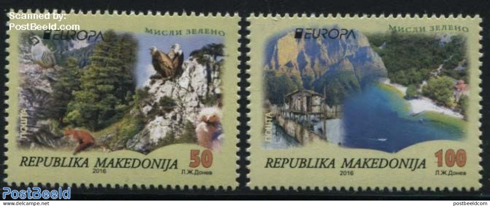 North Macedonia 2016 Europa, Think Green 2v, Mint NH, History - Nature - Europa (cept) - Animals (others & Mixed) - Bi.. - Protezione Dell'Ambiente & Clima