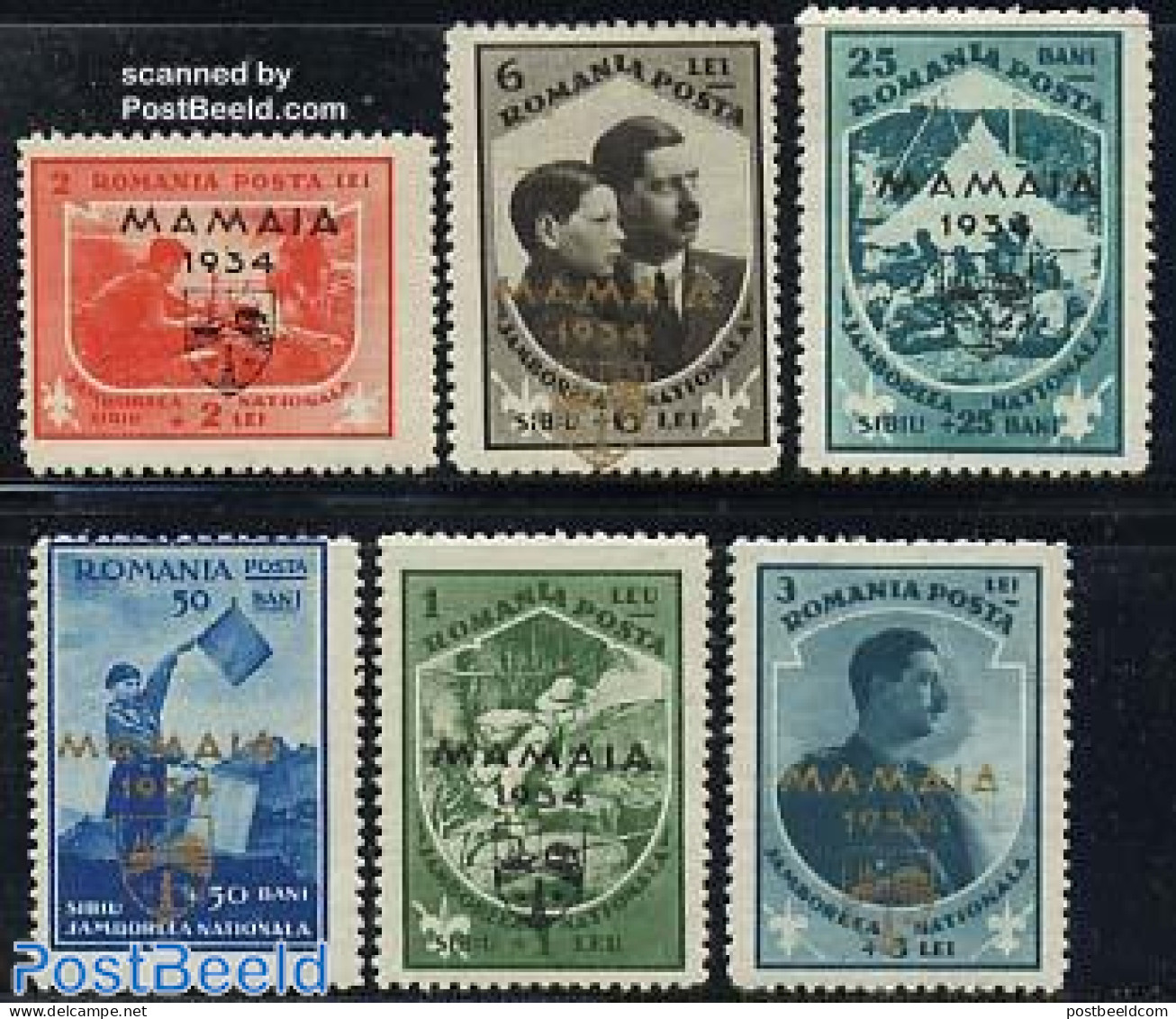 Romania 1934 Mamaia, Scouting 6v, Unused (hinged), Sport - Scouting - Unused Stamps