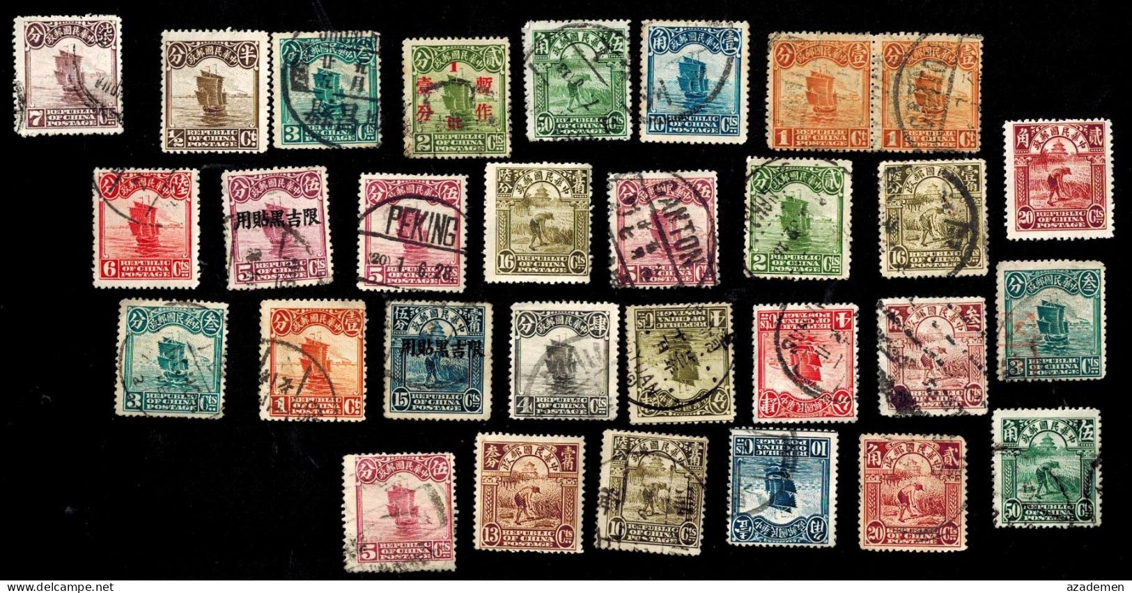 CHINE  30 USED STAMPS - 1912-1949 Republiek